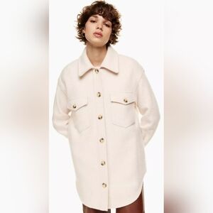 ARITZIA GANNA SHIRT JACKET- SIZE 2XS- COlOR HEATHER BONE